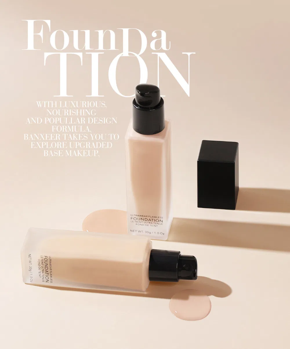 OEM Breathable Liquid Foundation High-Gloss Moisturizing Invisible Pores Natural Concealer Foundation