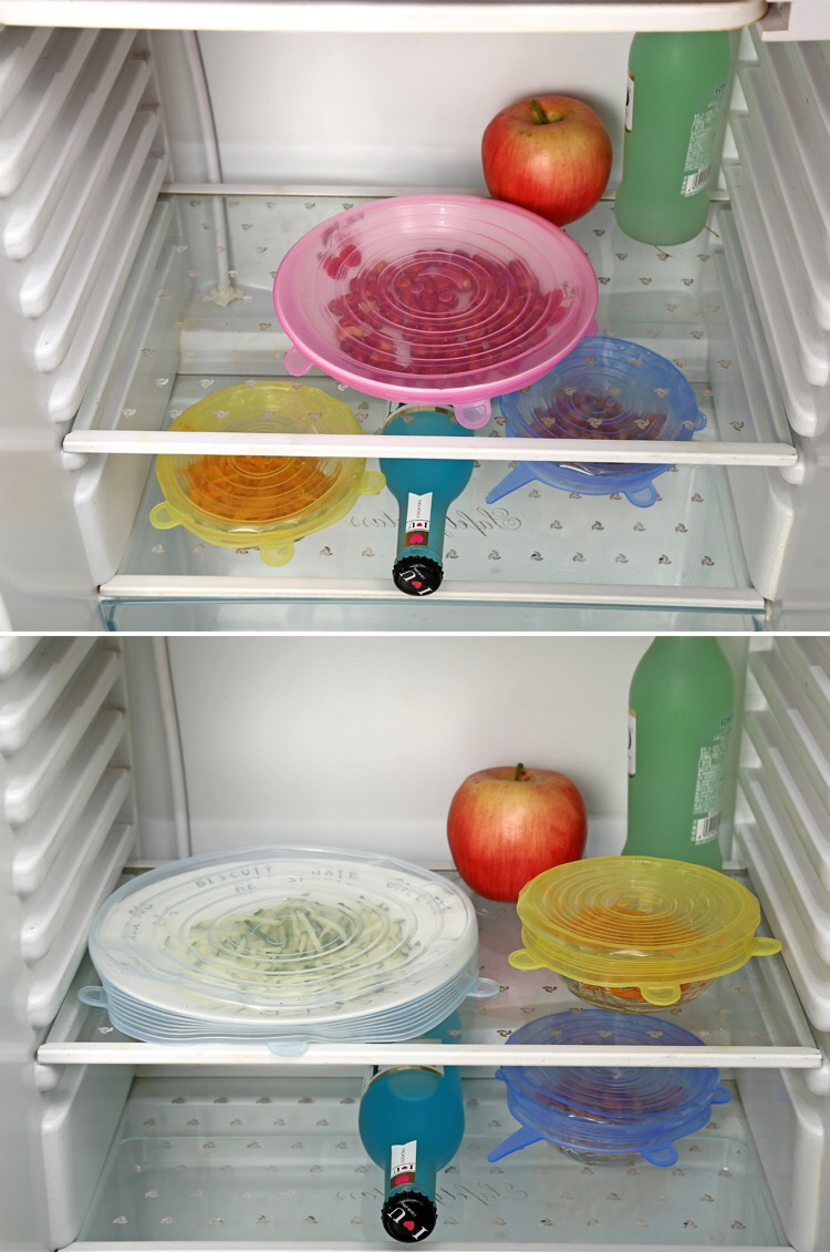 Keeping Food Fresh 6PCS Various Sizes Bowl Cover Silicone Stretch Seal Lids