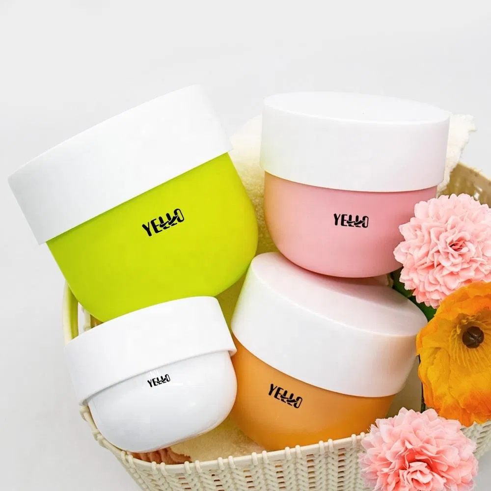 Wholesale Custom Plastic 250g 300g Round Cosmetic Container Body Butter Jars for Skincare Scrub Face Hand Eye Cream Hair Conditioner Packaging