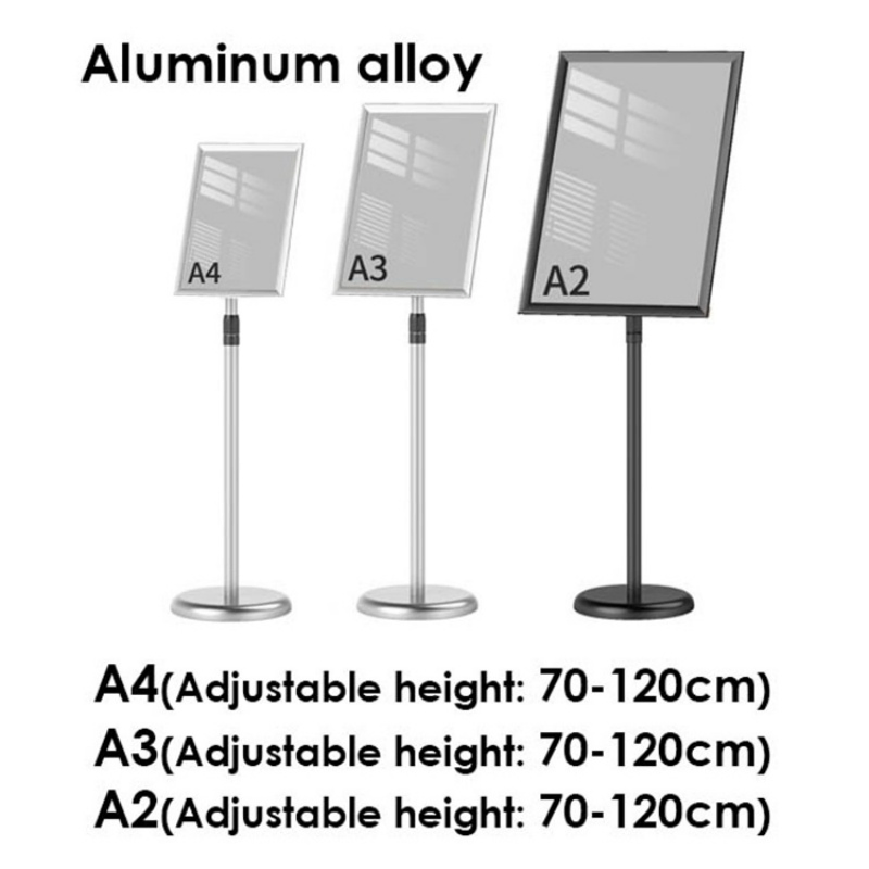 Foska Good Quality Exhibition Mobile Aluminum Alloy A2 A3 A4 Poster Display Stand for Business
