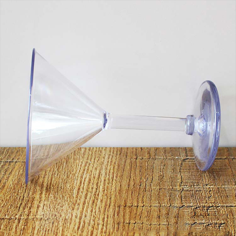 Hot Selling OEM 6oz Disposable PC Cocktail Glass Clear Plastic Martini Glass