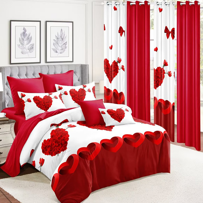 Green Polyester Printing Bed Sheet Light-Industry-Daily-Use Pillowcases Double Coverlets High End Comforter Cover Colored Curtains Soft Bedspread Set Supplier