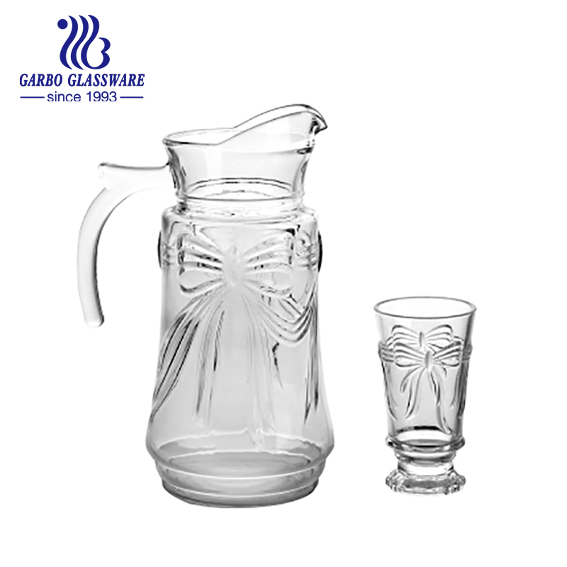 Middle East Luxury Golden 7PCS Glass Drinking Set Wholesale