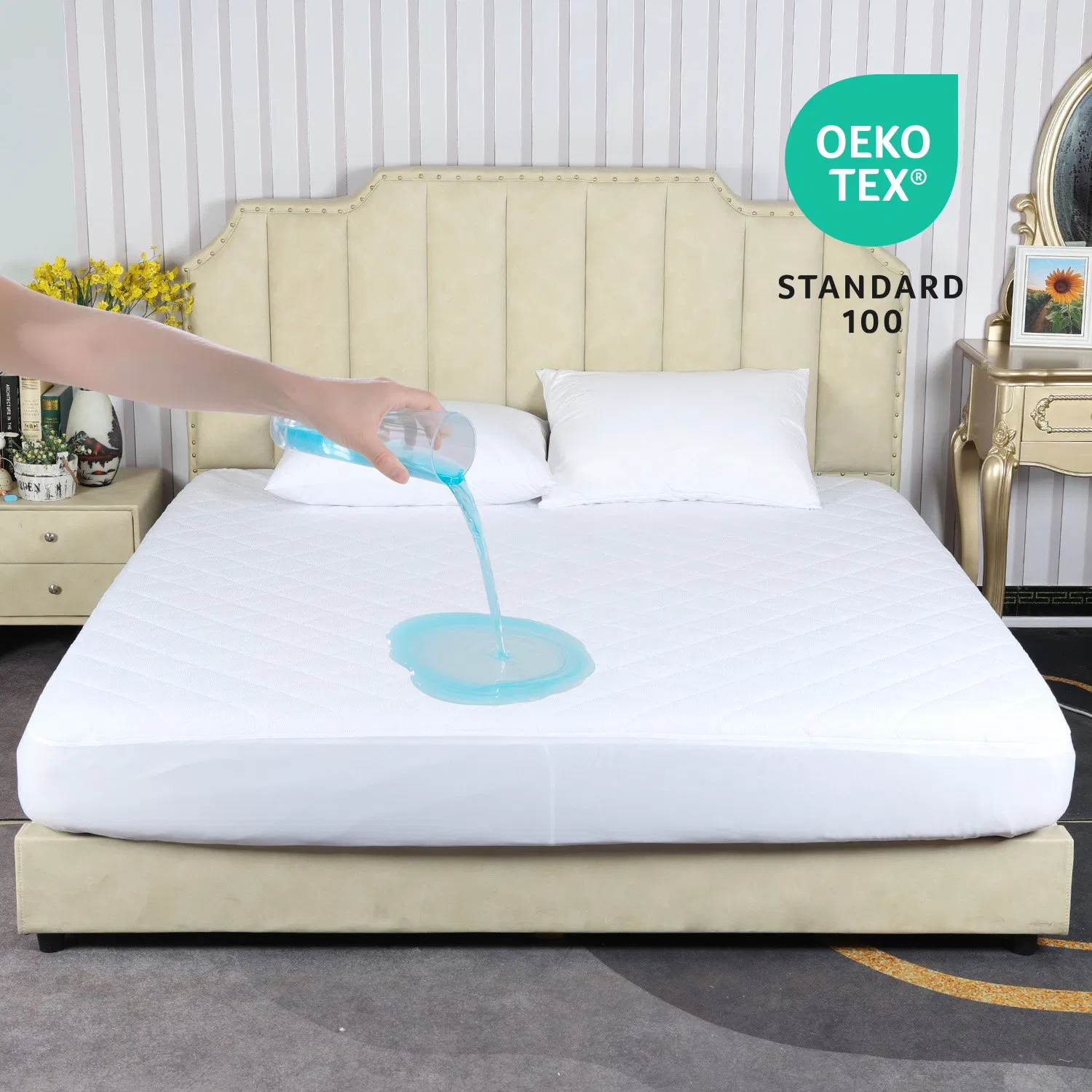 Premium Quilted Waterproof Deep Pocket Mattress Protector Cover Pad Queen Size