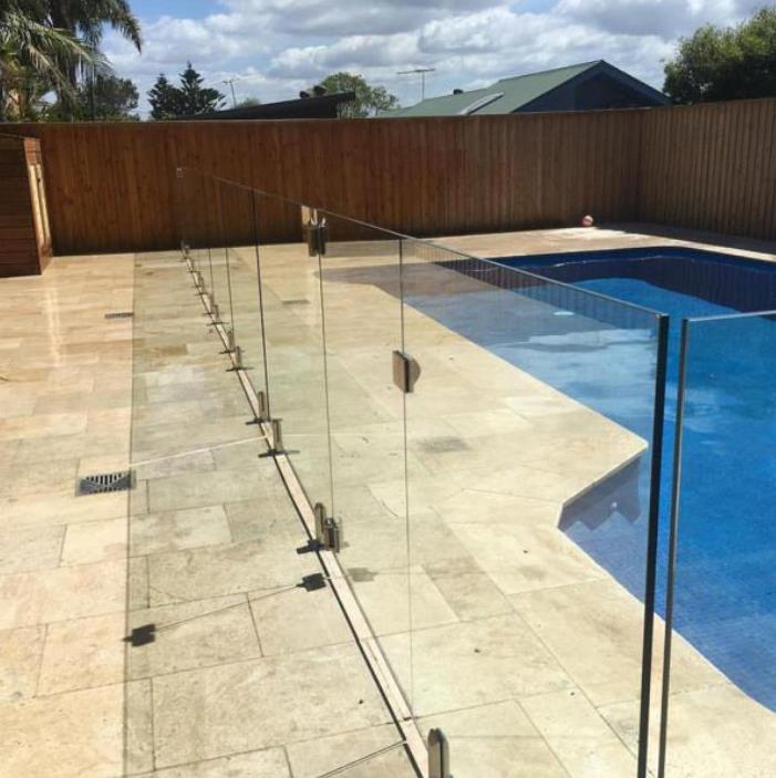8mm 10mm 12mm Custom Swimming Pool Polished Tempered Glass Fence