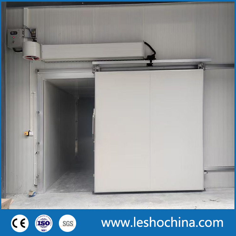 China Electric Manual Automatic Insulated Sandwich Panel Sliding Stainless Steel Door Refrigeration Freezer Chiller Cold Room Storage Manufacturer Factory