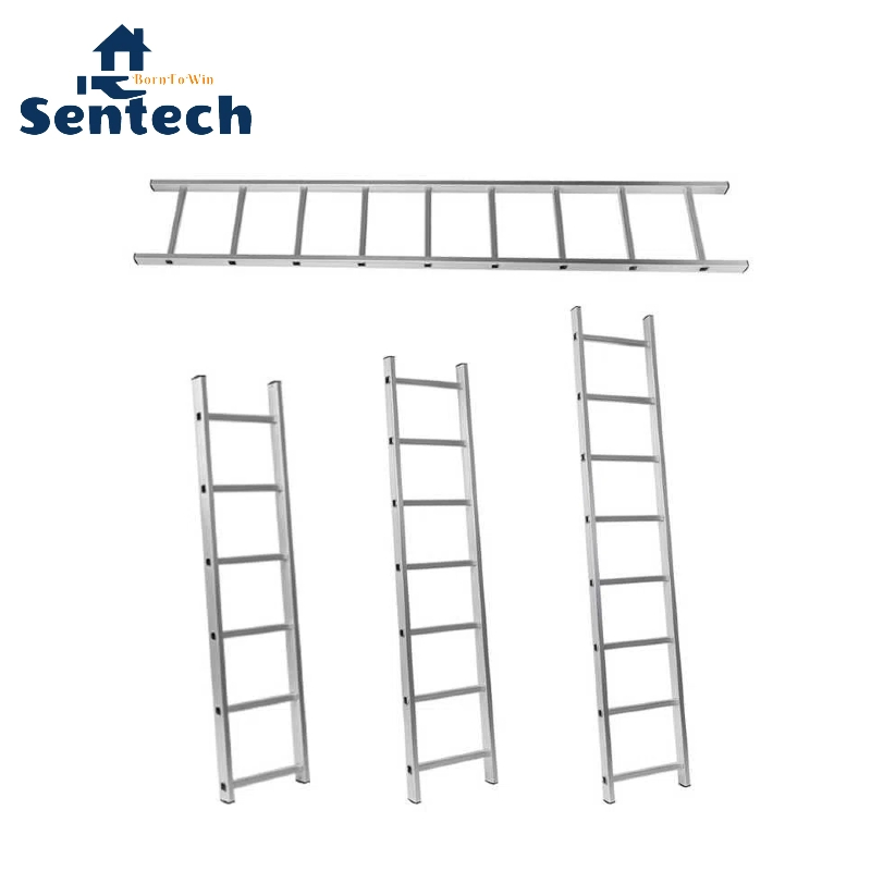 8 FT Aluminum Single Straight Ladder - Durable and Lightweight Design