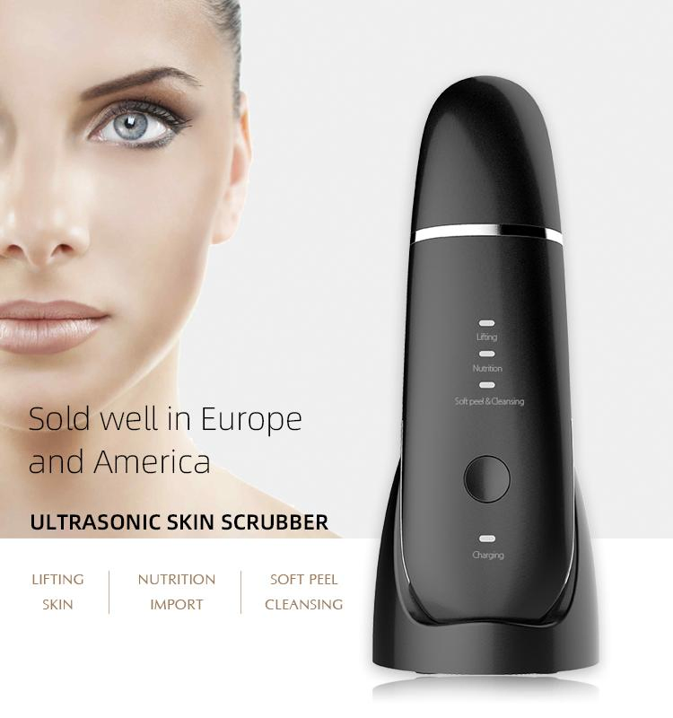 2023 New Face Face Ultrasonic Skin Scrubber Skin Scrubber Skin Care