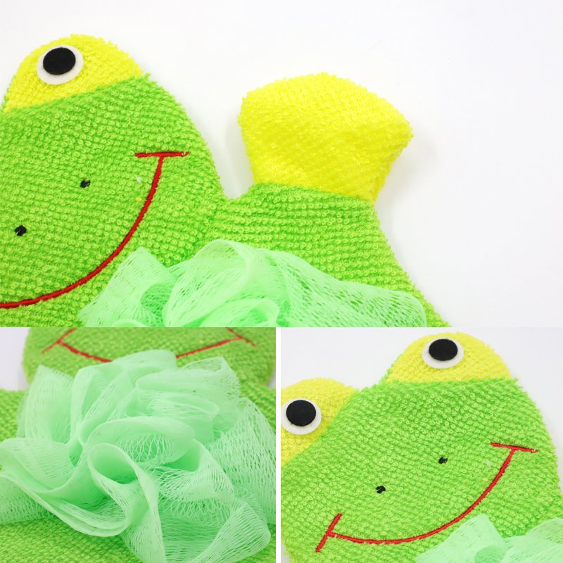 4 PCS Cartoon Terry Cloth Bath Sponge Mitt Bath Glove