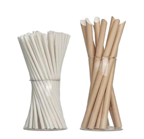 Eco-Friendly Biodegradable Paper Straws with Custom Logo for Parties