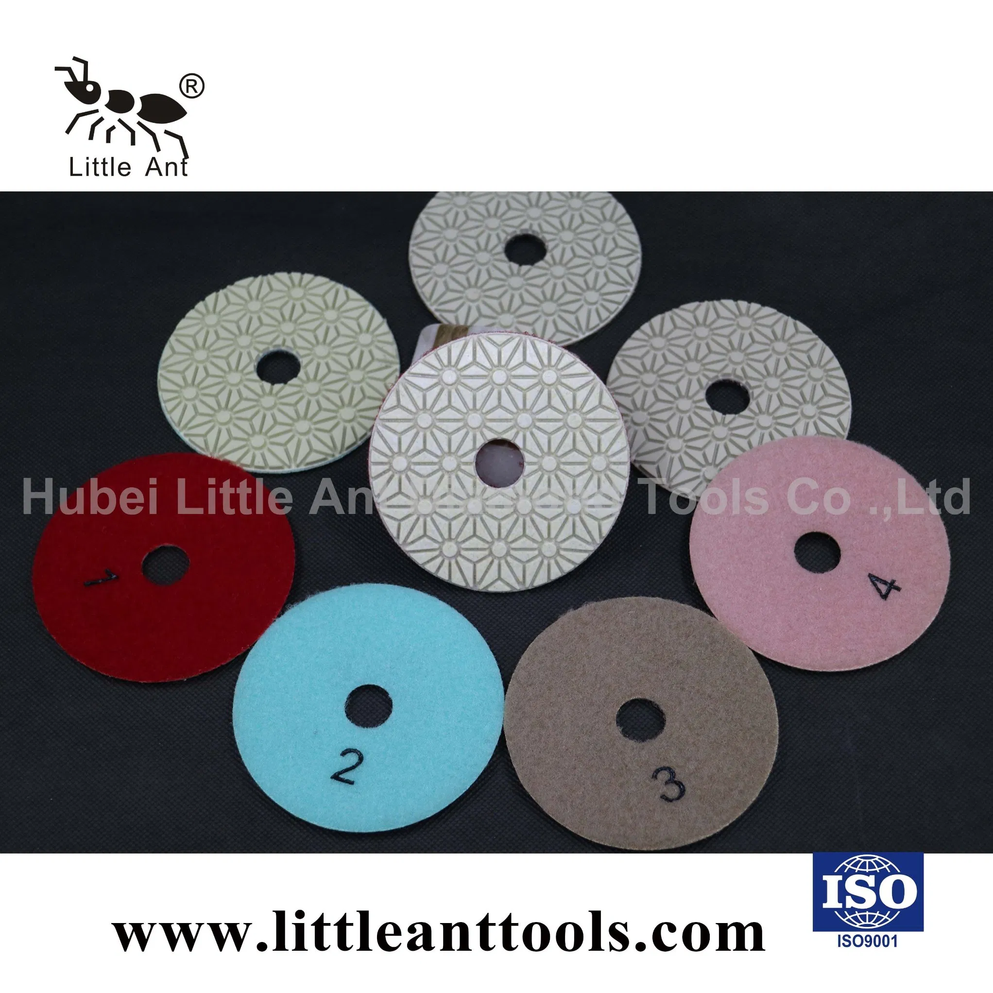 4 Inch 3 Steps Diamond Polishing Pads Tools for Stone