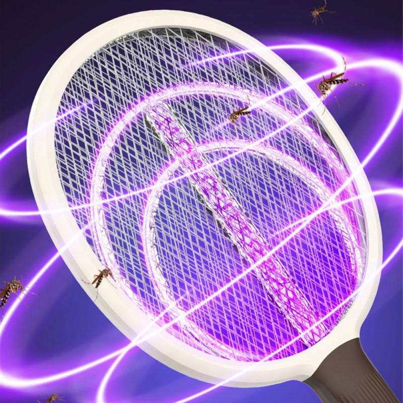 2in1 Electric Mosquito Swatter USB Charging UV Mosquito Killer Lamp Insect Racket Repellent Mosquito Lamp