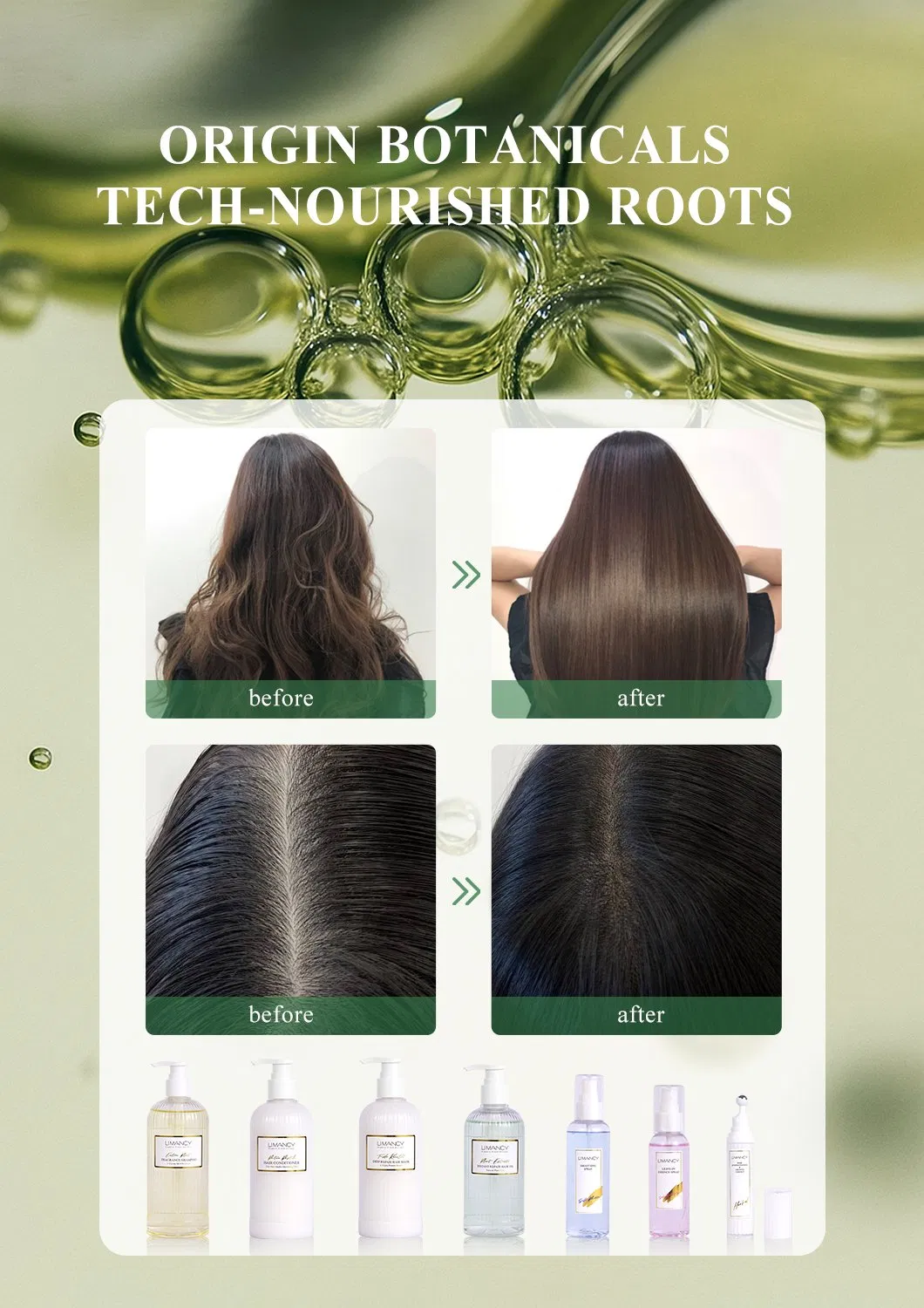 Organic Fresh Extract Hair Care Product Set for Adults