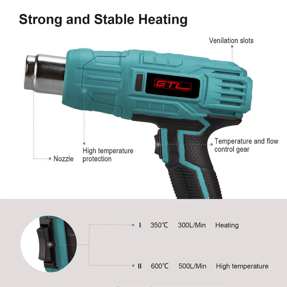 Heat Gun 1000W 2000W High-Temperature Power Grease Dispenser