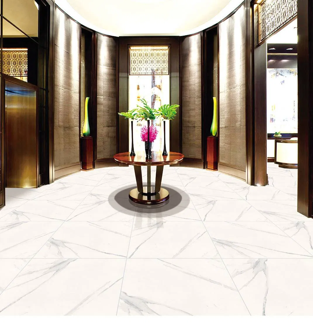 24"X24" Textured White Marble Flooring Ceramic Tile for Commercial