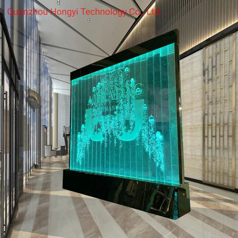Interior Design Programmable Bubble Water Wall Aquarium Ornaments Room Divider Screens