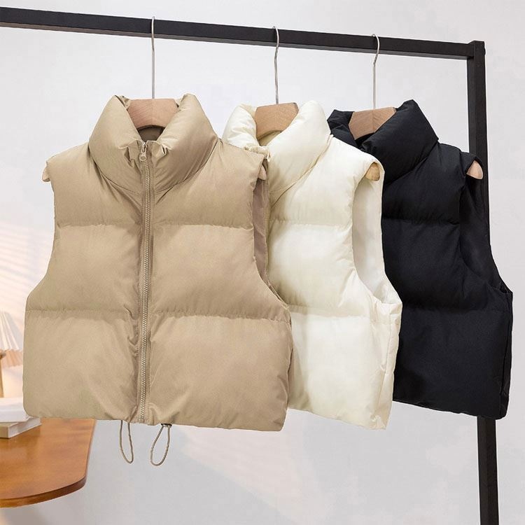 Комплект женский куртка короткая и жилетка хлопковая