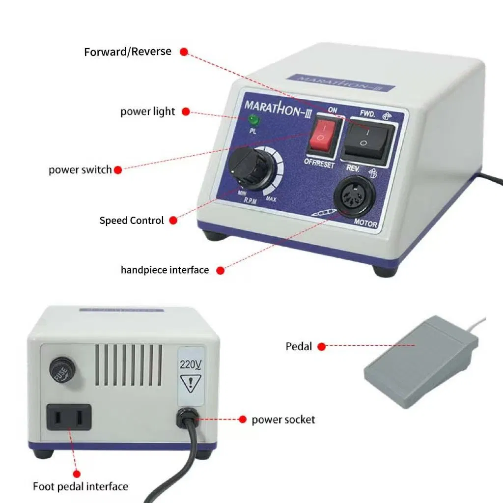 2029 Original Micromotor Marathon N 3 Manicure Nail Drill Machine