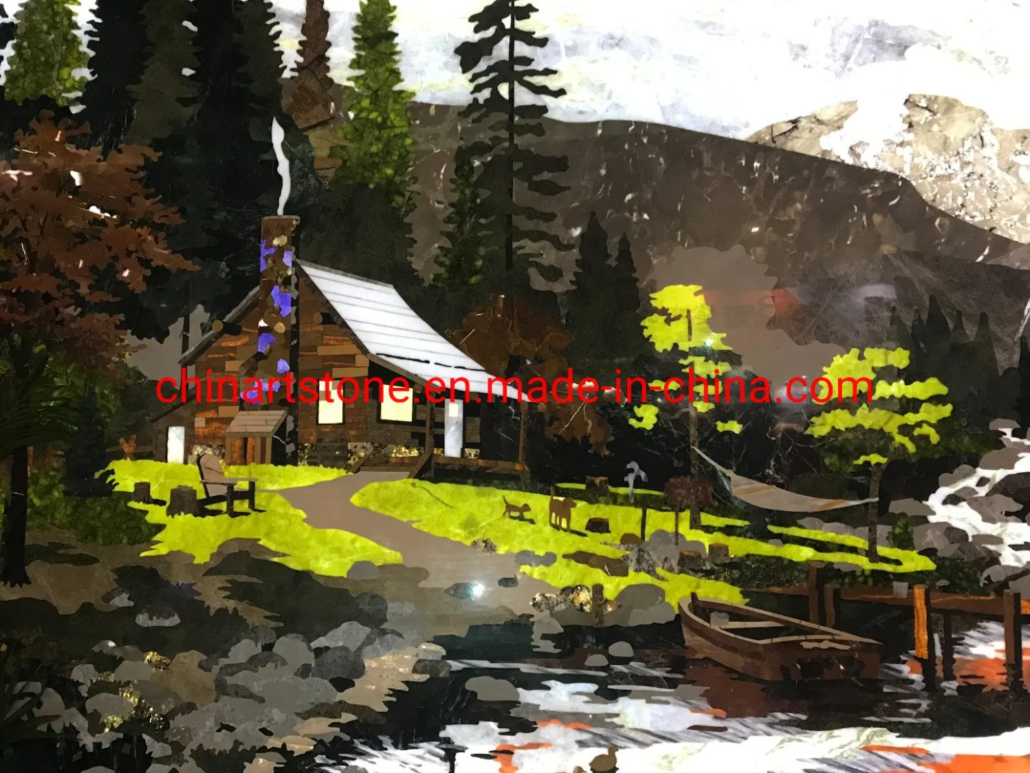 Мозаичная плитка из натурального мрамора