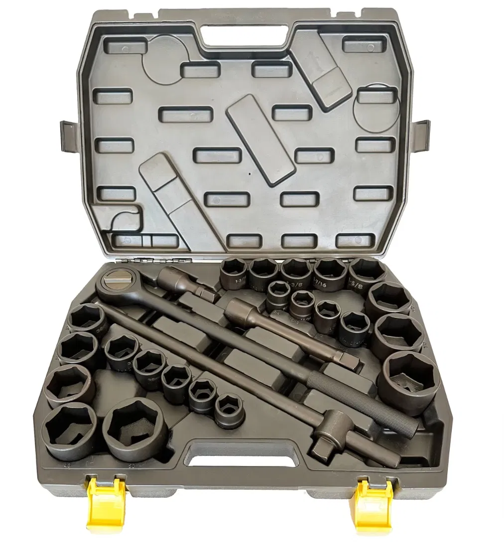Набор ударных головок 26PCS, 3/4 дюйма, SAE и метрические