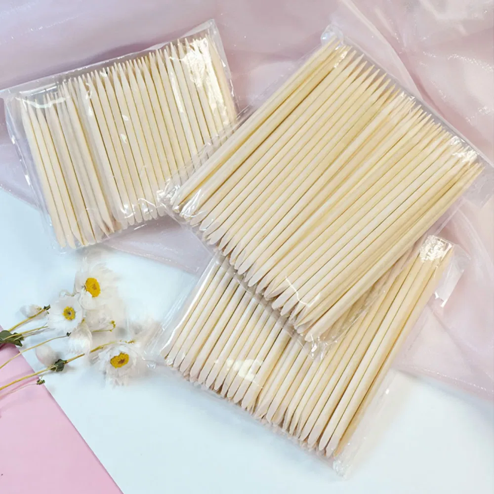 100PCS Wood Nail Sticks Wooden Cuticle Pusher Other Nails Art Stick Removal Manicure Supplies Tools