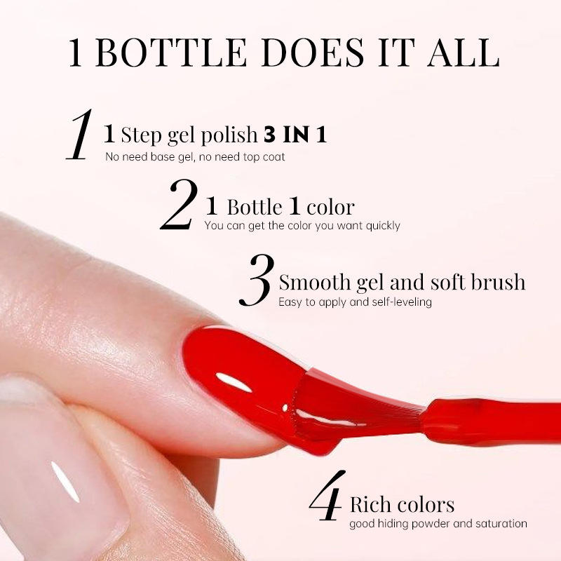 OEM One-Step Gel Immediately Non-Wipe Gel 3 in 1 One Step UV Gel Polish