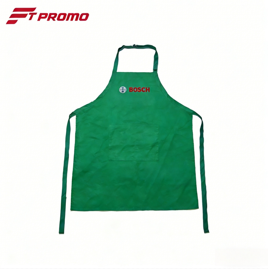 100% Polyester/Cotton OEM Custom Printed Promotional Kitchen Bib Apron
