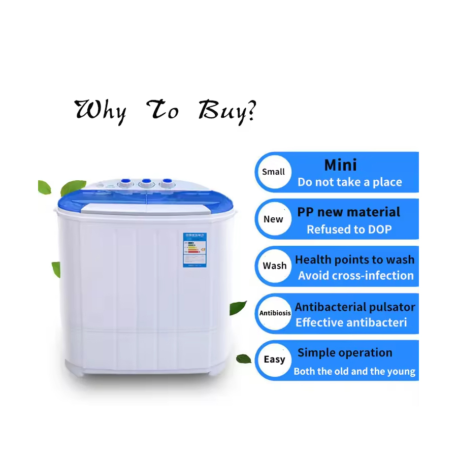 3.6kg Washing Capacity Energy-Saving Premium Mini Twin Tub Washer