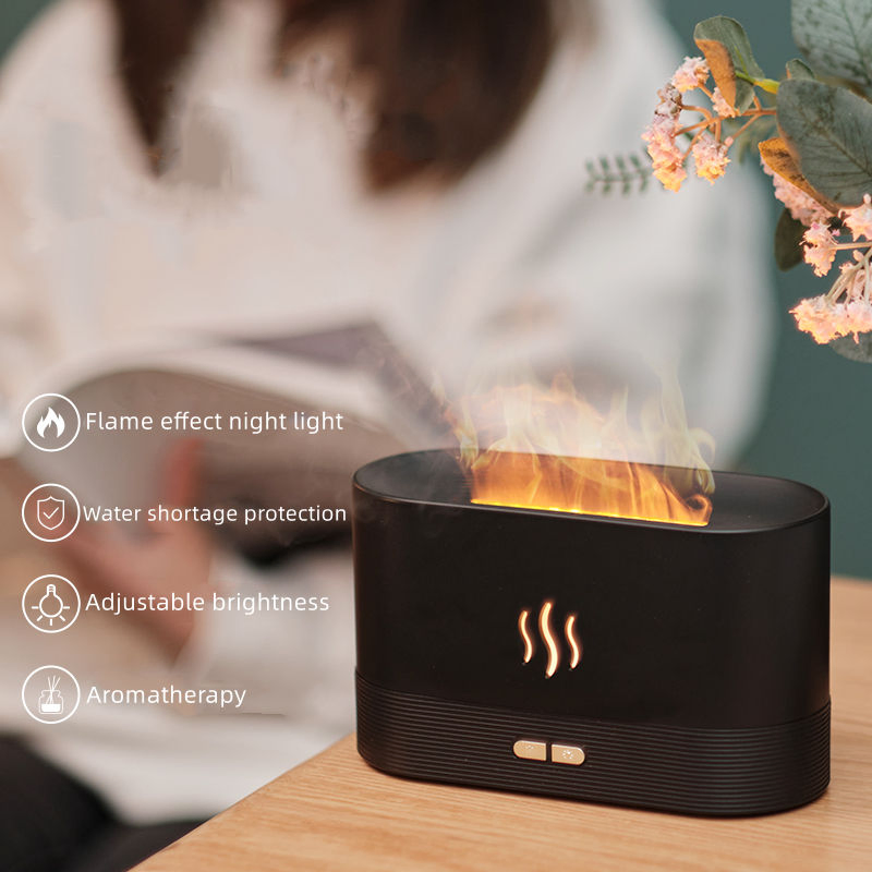 Factory Customized Room Fire Flame Aroma Diffuser Air Essential Oil Ultrasonic Humidifier
