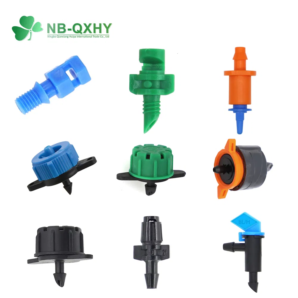 Agriculture Garden Greenhouse Drip Irrigation System Pressure Compensating 2 4 8 L Adjustable 180 360 Degree Plastic Tube Hose PE Pipe Arrow PC Emitters Dripper