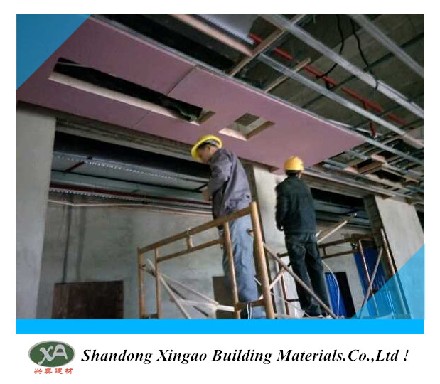 Fire-Proof Type 1200*2400 Pink Colour Paper Faced Gypsum Board