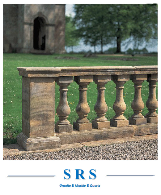 Customized White Natural Stone Baluster for Indoor Outdoor Railing