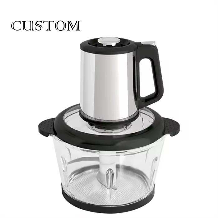 Jewin Beauty Household Mini Electric Food Mixer 2L 3L Meat Grinder with Handle & Knob Control Food Chopper with Plastic Housing