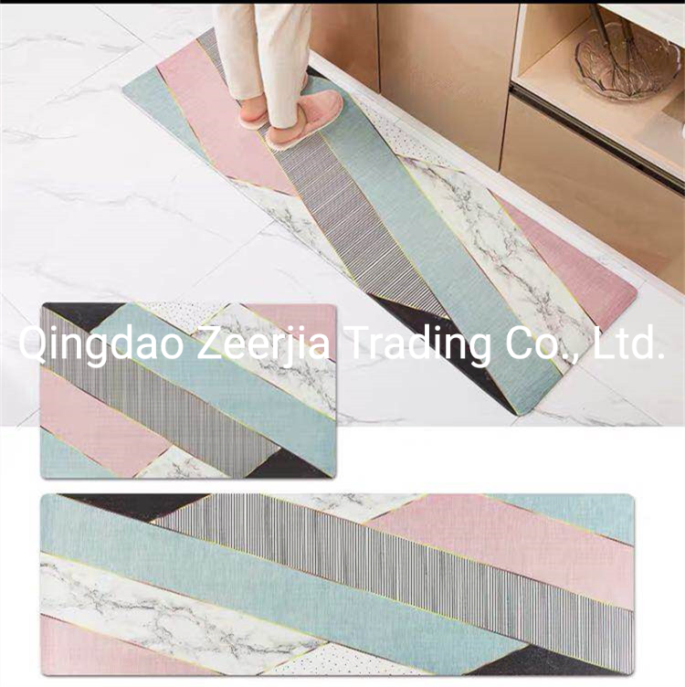 Custom Anti Fatigue Non-Slip Square Front Door Foot Mat Indoor Easy Clear Kitchen Mats
