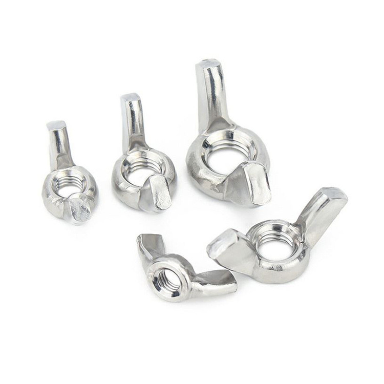 DIN314 Wing Nut 1/4-20 Flat Stainless Steel Wing Nuts M5 Butterfly Nut with Square Wings