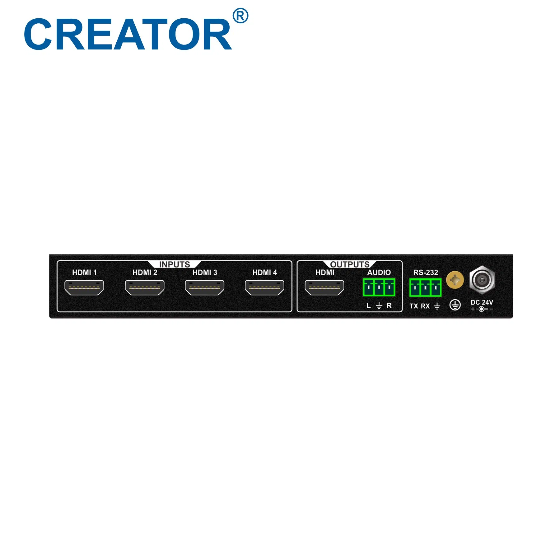 Creator 4K@60Hz 4 in 1 out Seamless Switching HDMI Matrix Switcher