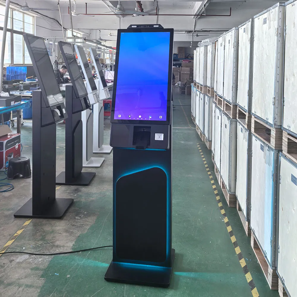 27 Inch Retail Self-Checkout Kiosk with Camera POS Stand Qr Code