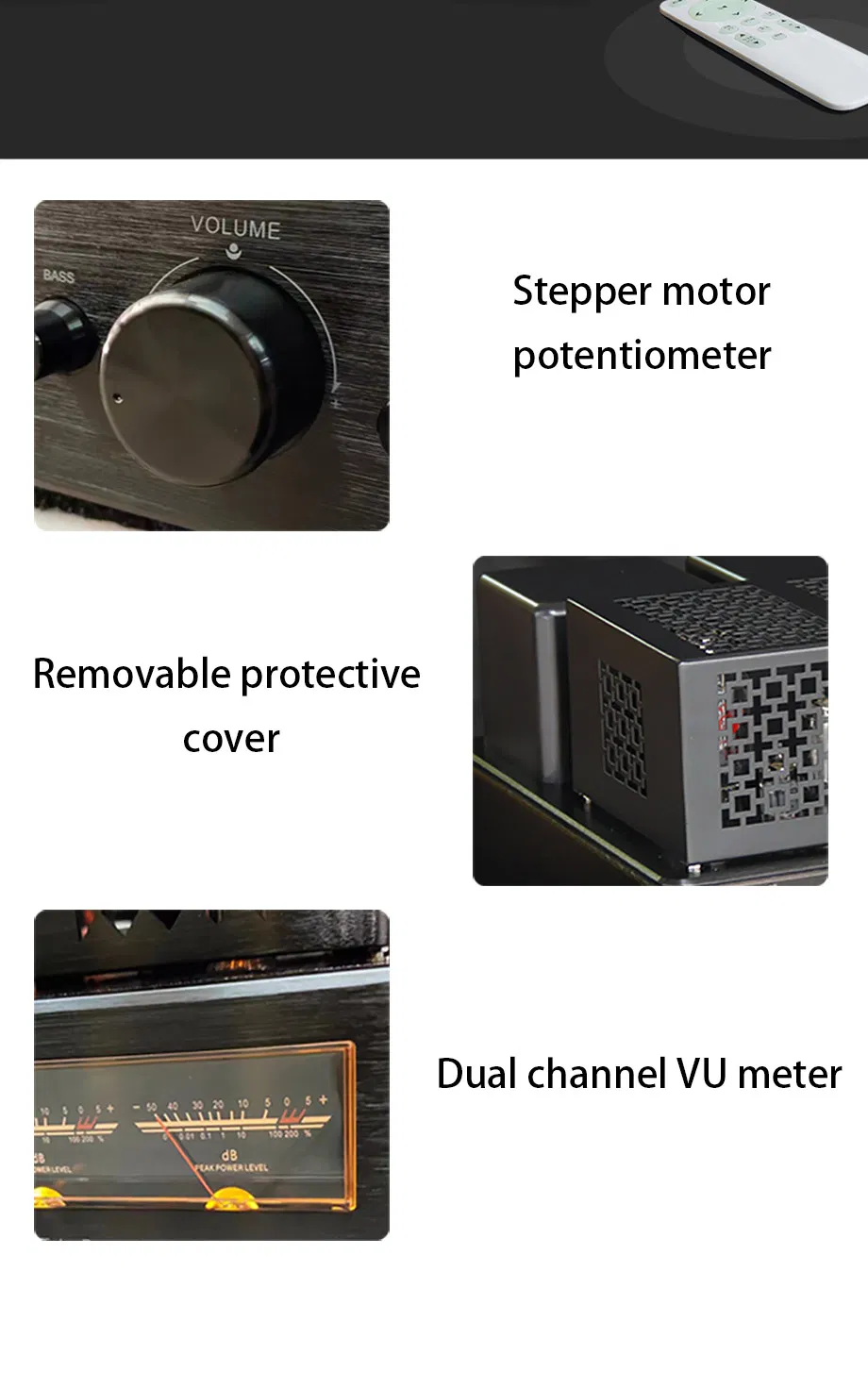 Vacuum Tube Amplifier Stereo Bluetooth Coaxial Optical Subwoofer Output Karaoke Microphone