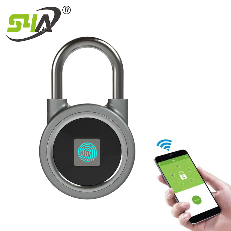 Ilock Fingerprint Bluetooth Padlock with Mobile Phone APP Unlock Electronic Padlock Bicycle Padlock