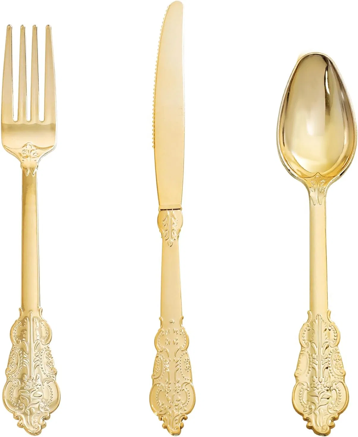 Elegant Premium Gold Disposable Cutlery Set for Events