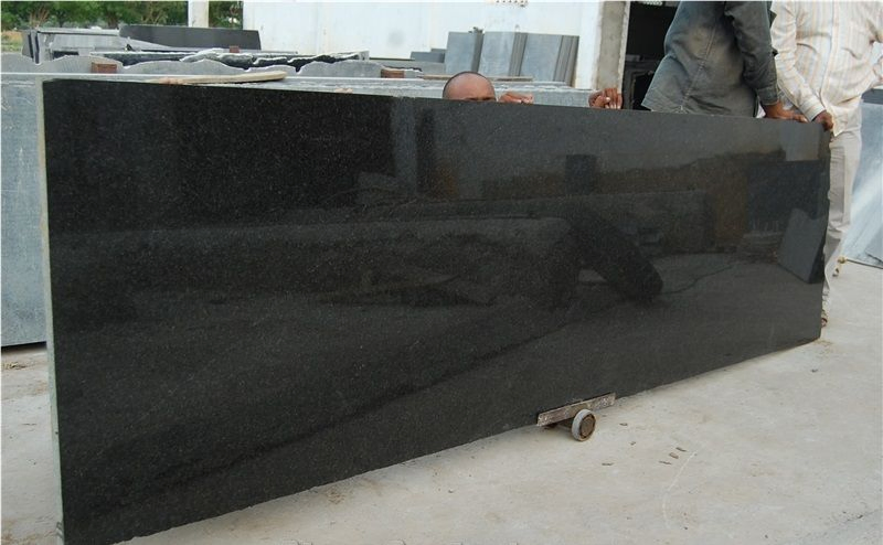 Black Pearl Indian Labrador Black Granite Slabs