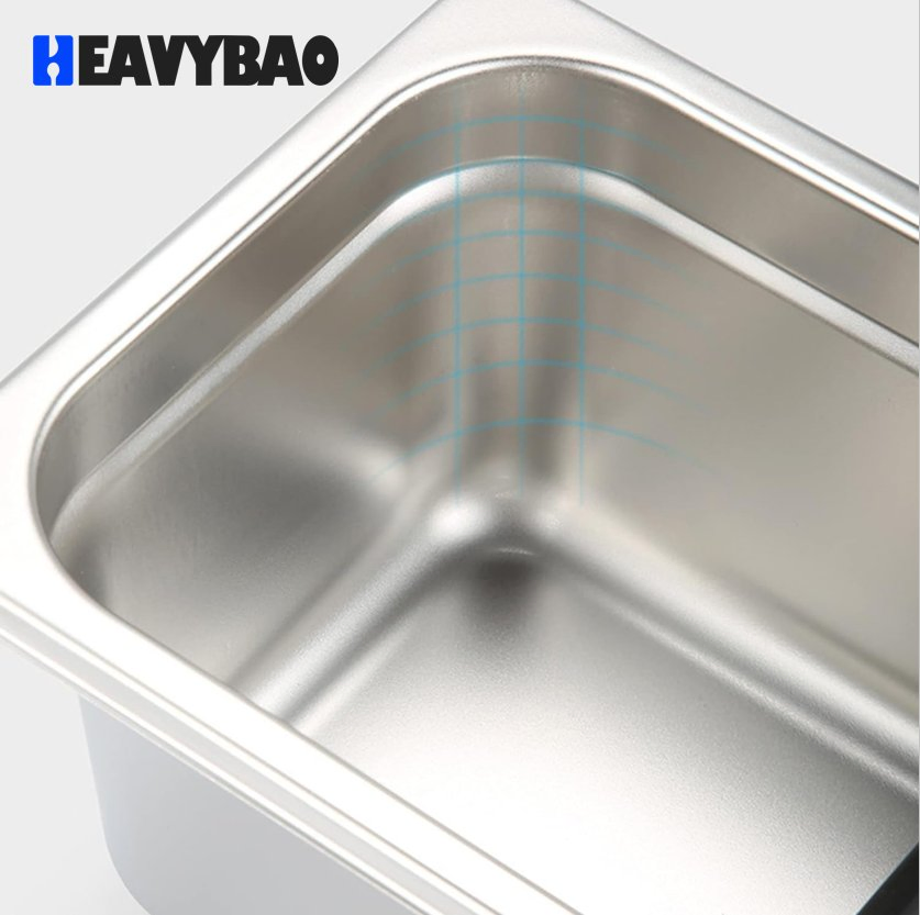Heavybao Durable Wood Edge New Style Stainless Steel Coffee Residue Slag Pot Knock Box 1/6 Gn Pan