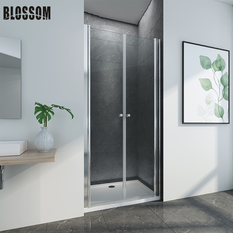 Germany Folding Frameless 6mm Glass Shower Door for The Bathroom