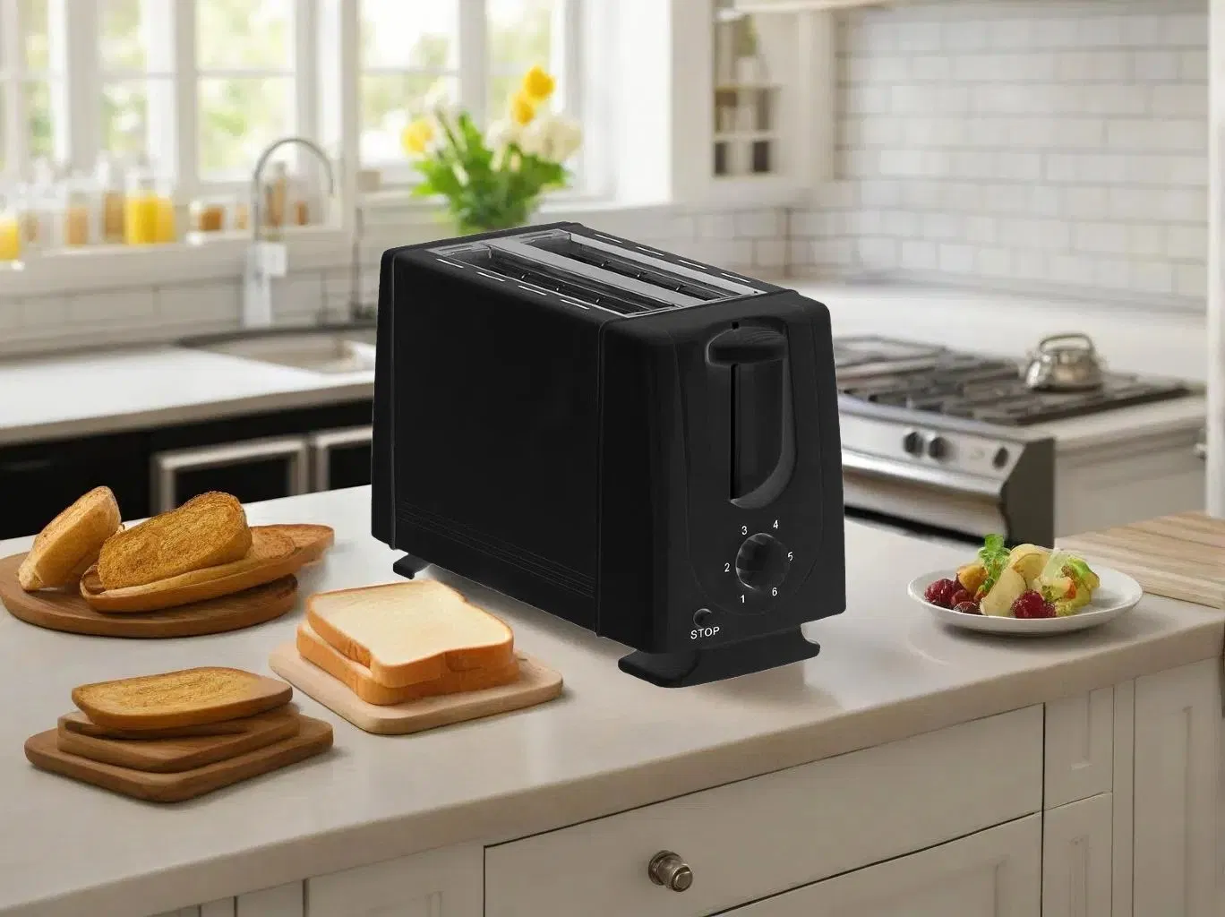 Compact 2 Slice Toaster with High-Speed Toasting Technology for Quick Breakfast