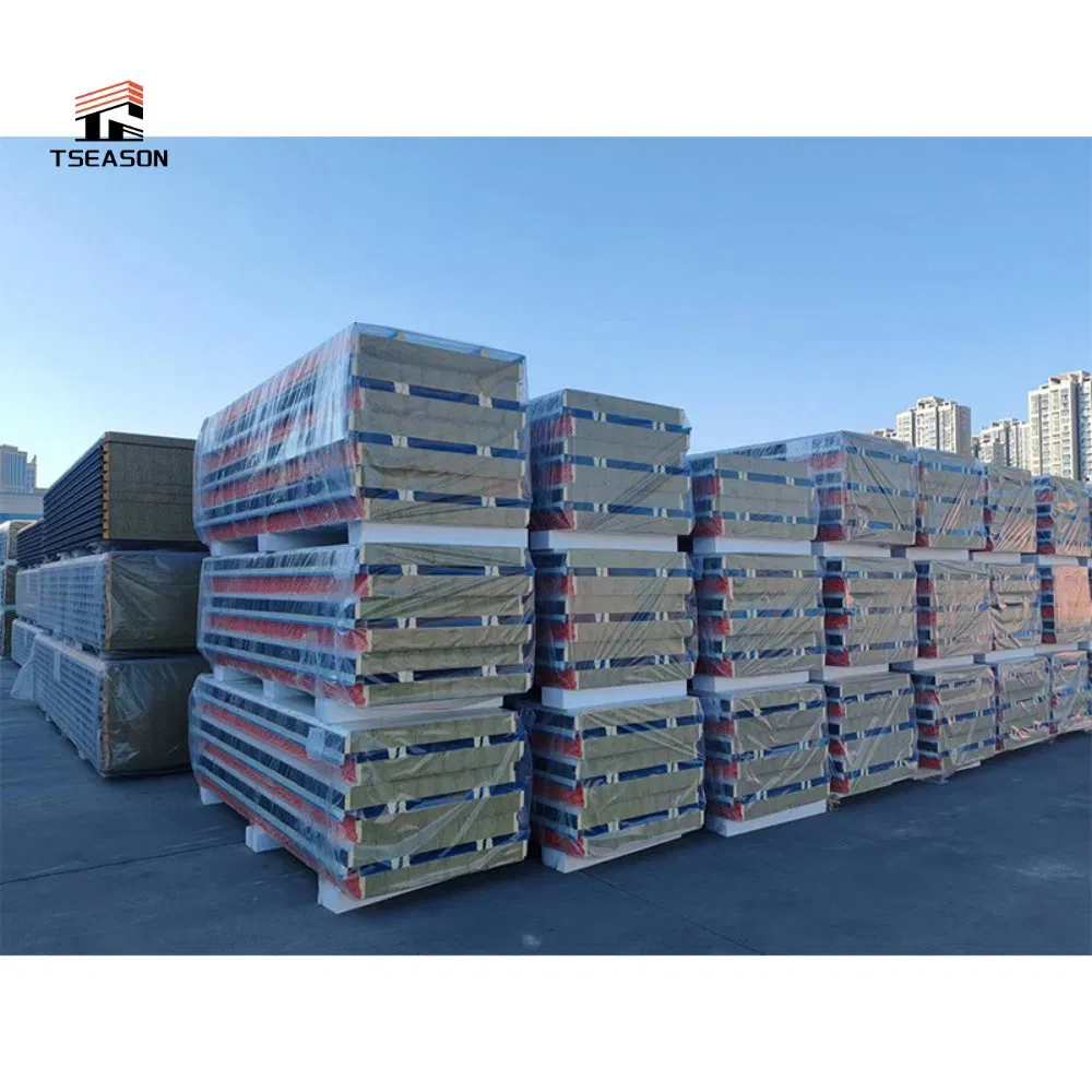 Rock Wool Supplier Soundproof Insulated Wall Panels Rock Wool Sandwich Panel