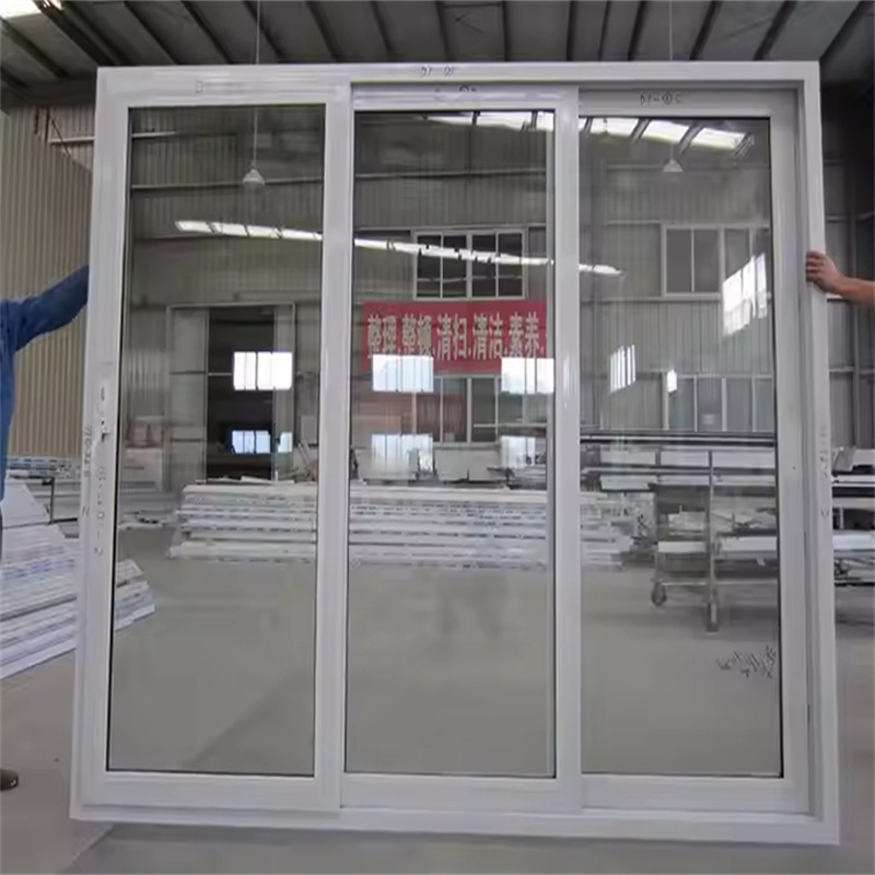 Interior Modern Design Double Glass Metal Profile UPVC Sliding Doors for Home
