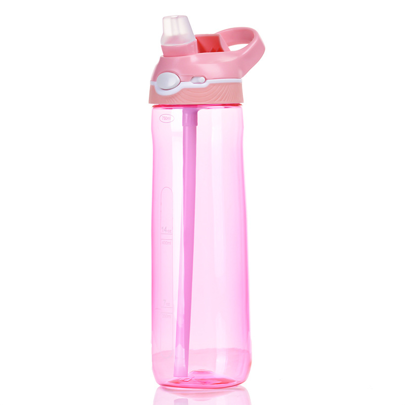 BPA Free Leakproof Drinking Water Bottle with Flip-Straw for Sports Bike Hiking