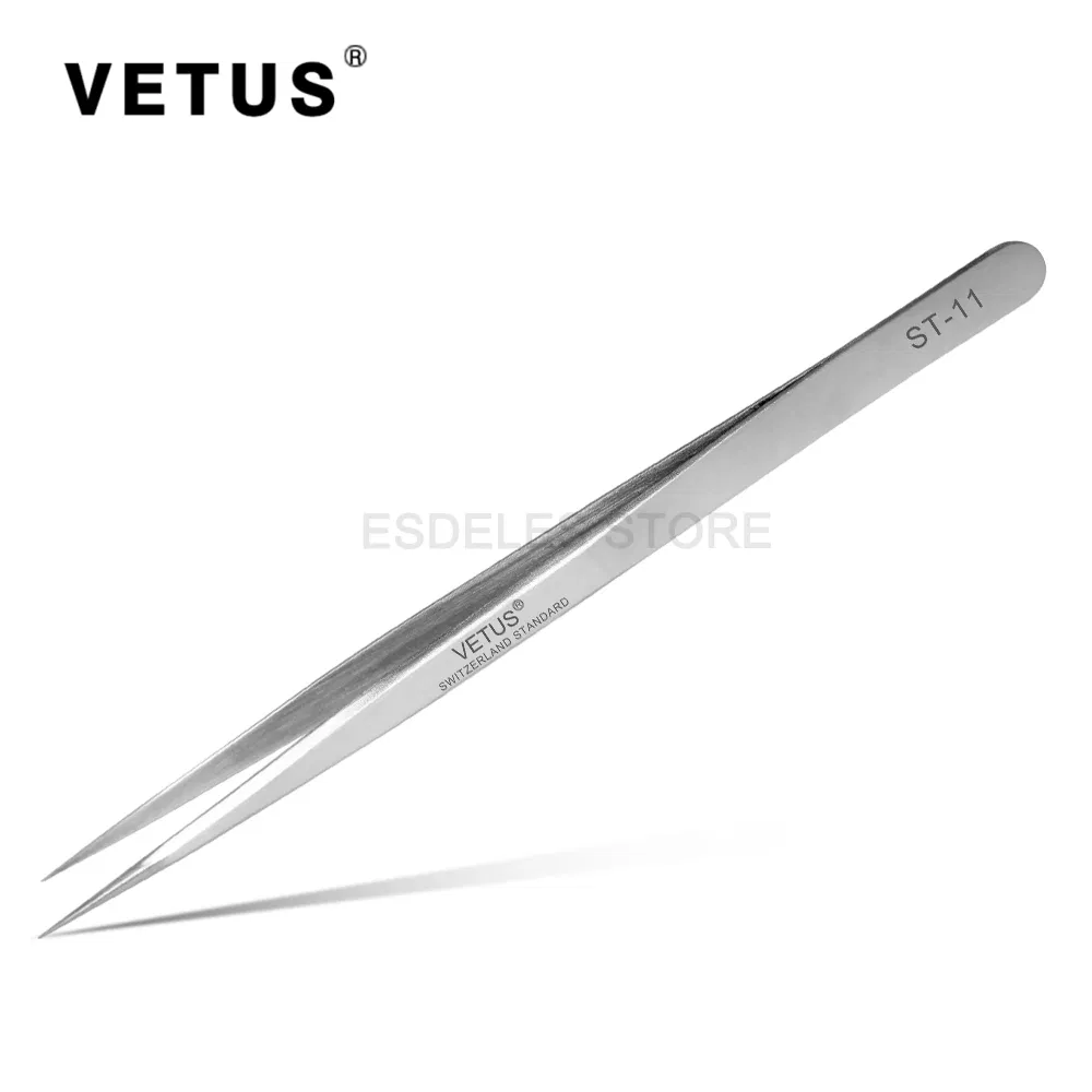 Stainless Steel Curved Eyelash Extension Tweezers ESD St Series Lash Extension Tweezers
