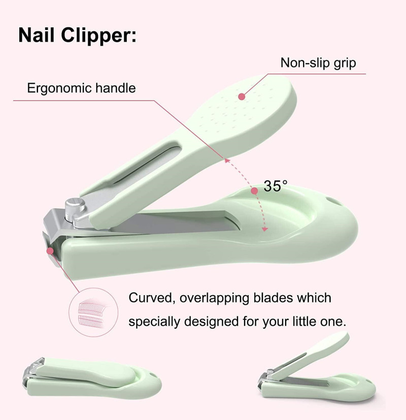 2025 Wholesale Baby Nail Clippers, 4-in-1 Safe Baby Nail Kit with Cute Case, Clipper, Scissors, Tweezers