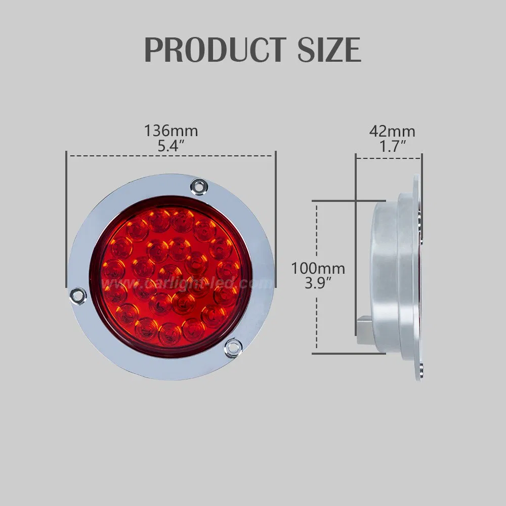 LED задний стоп-сигнал и фонарь заднего хода для грузовиков, прицепов, тракторов, автодомов и судов